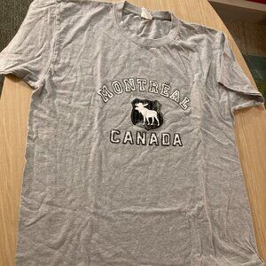 Montreal Canada Moose Graphic T Shirt Adult Large Light Gray Ideal Supreme